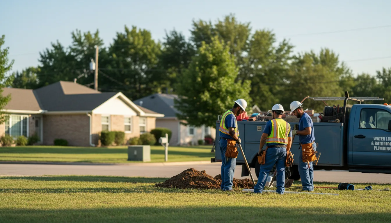 Residential water line and bathroom plumbing service in Crofton, MD